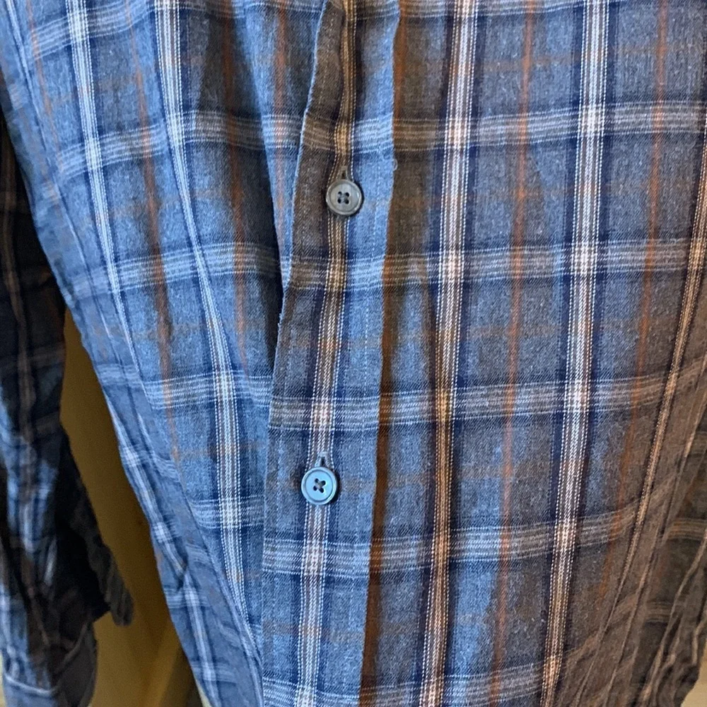 Jos. A. Bank Reserve Tailored Fit Cashmere Plaid Button Down Size Extra Large